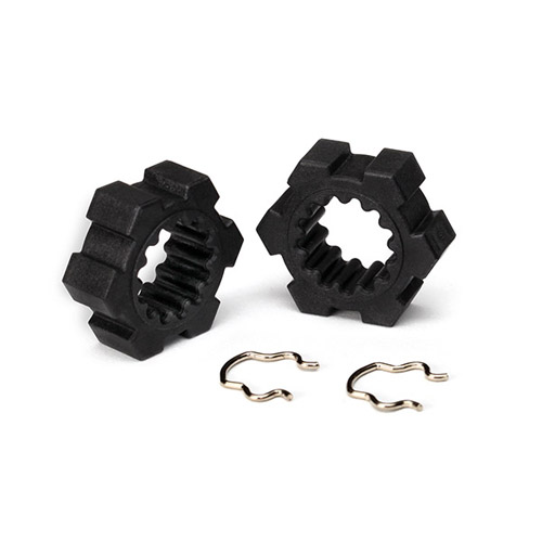 AX7756 Wheel hubs hex (2)/ hex clips (2)