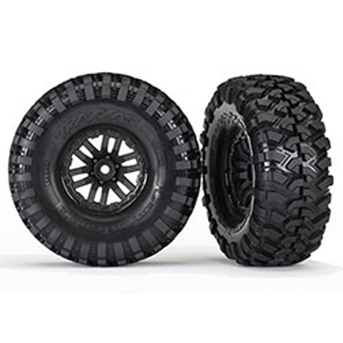 AX8272 Tires and wheels, assembled, glued (TRX-4 wheels, Canyon Trail 1.9 tires) (2)