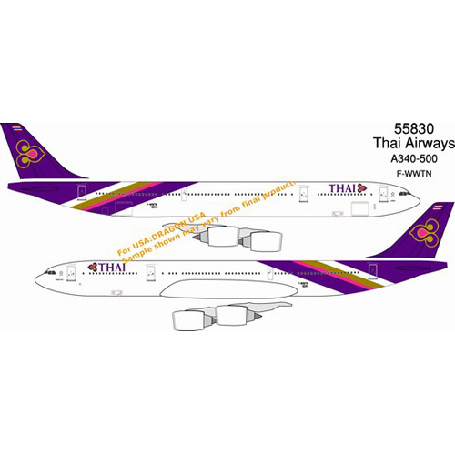 BD55830 1/400 Thai Airways A340-500 New Livery ~ F-WWTN