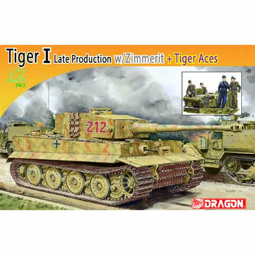 BD7440 1/72 Pz.Kpfw.VI Ausf.E Tiger I Late Production w/Zimmerit + Tiger Aces