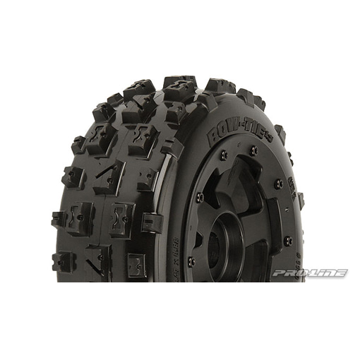 AP1150-13 Bow-Tie Off-Road Tires Mounted on Black Desperado Front Wheels for Baja 5B