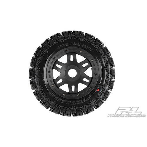 AP1155-13 Trencher Off-Road Tires Mounted on Black Split Six Rear Wheels for Baja 5T