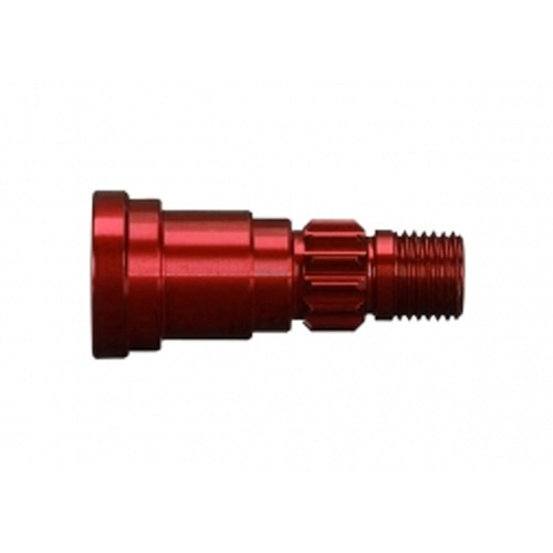 AX7753R Stub axle, aluminum (red-anodized) (1)