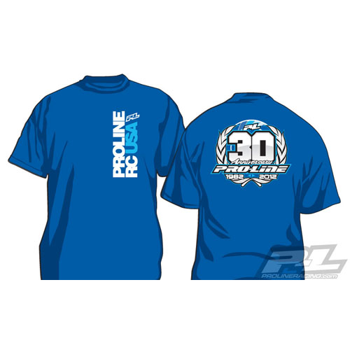 AP9801-01 Pro-Line 30th Anniversary Blue T-Shirt (S) fits Adult Small