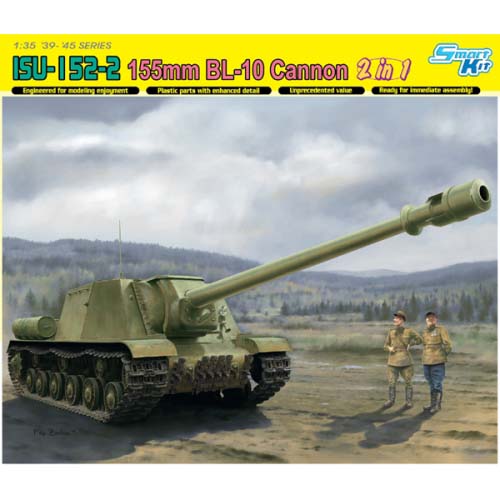 BD6796 1/35 ISU-152-2 155mm BL-10 Cannon 2 in1-매직 트랙 포함
