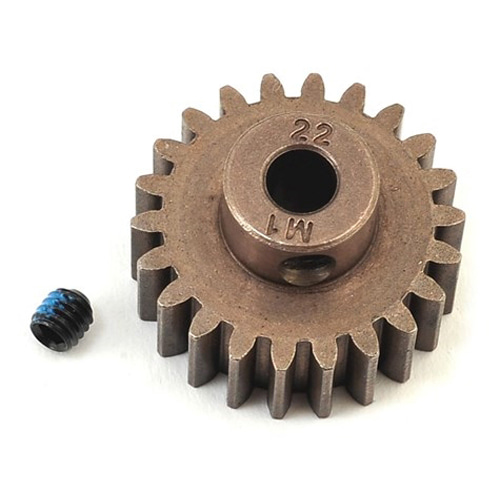 AX6495X Gear, 22-T pinion (1.0 metric pitch) (fits 5mm shaft)/ set screw (compatible with steel spur gears)