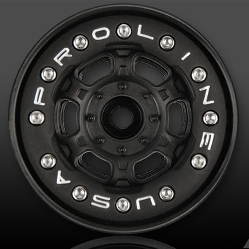 AP2713-15 Titus 2.2&quot; Black/Black Bead-Loc Front or Rear Wheels without weights for Rock Crawlers and 1:16 E-REVO