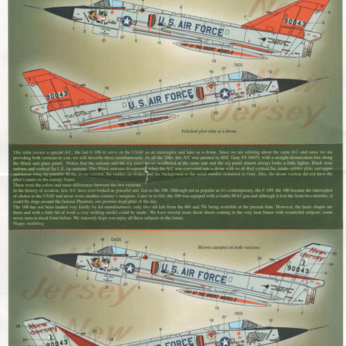 ESN48759 1/48 Before and After (F-106 Delta Dagger F-106A)