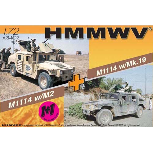 BD7295 1/72 HMMWV : M1114 w/M2 + M1114 w/Mk.19