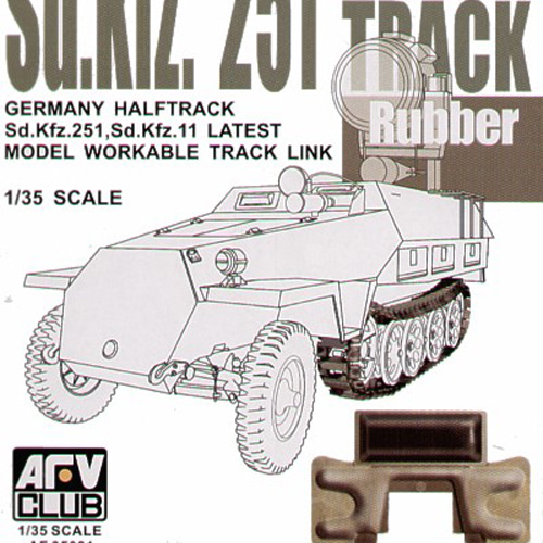 BF35081 1/35 Sd.Kfz.251 &amp; Sd.Kfz.11 Latest Model Workable Track(Rubber type)