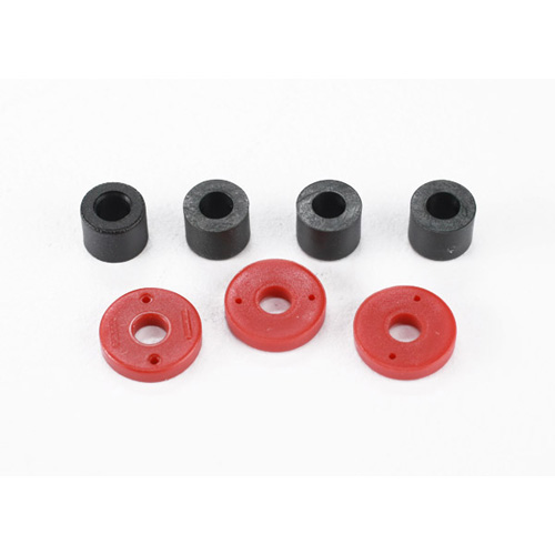 AX7067 Piston damper (2x0.5mm hole red) (4)/ travel limiters (4)