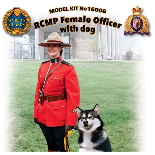 BICM16008 1/16 RCMP Female Officer with dog