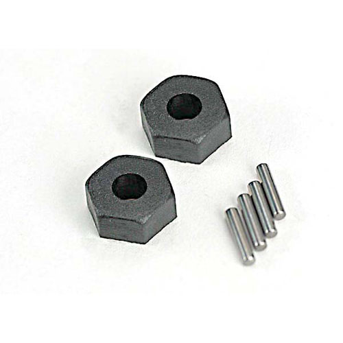 AX1654 Wheel hubs hex (2)/ stub axle pins (2)