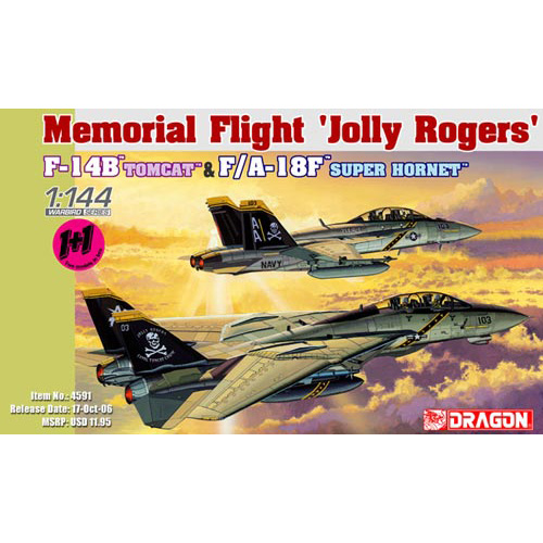BD4591 1/144 F/A-18F Super Hornet &amp; 1/144 F-14B Tomcat VF-103 VF-84 Jolly Rogers