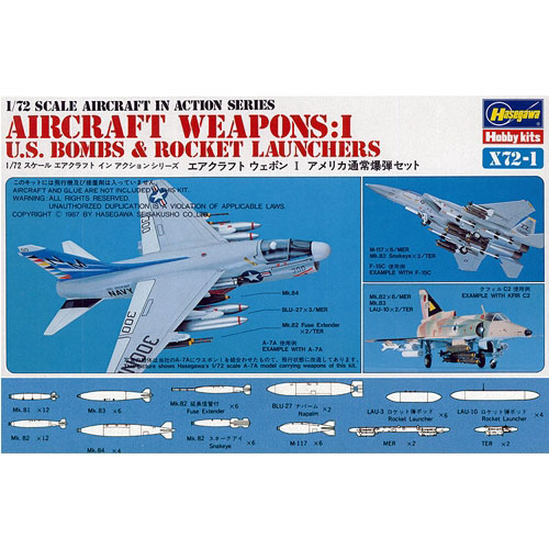 BH35001 X72-1 1/72 US Aircraft Weapons I Bombs + Rockets
