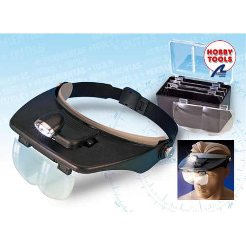 BA27054-1 Hands Free Magnifier Glasses w2 LED Light(루페- Lupe)