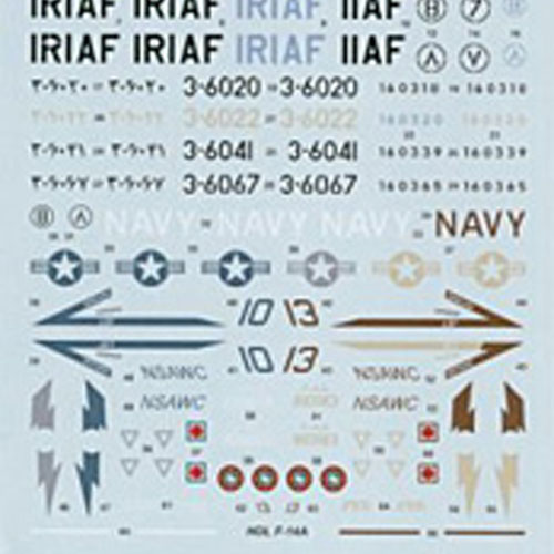 ESHD48021 1/48 F-14A Tomcat Iranian/US Decal sheet