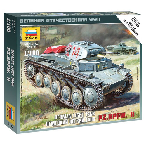 BZ6102 1/100 German Panzer II~ Snap Kit(New Tool-2010)