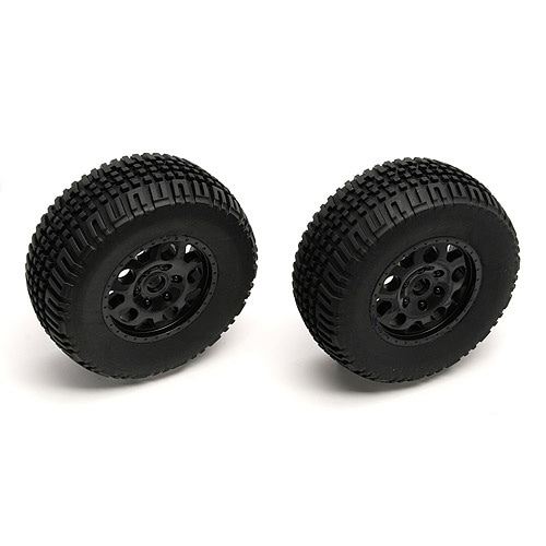 AA9812 SC10 Front Tire/Wheel combo black (non-hex)