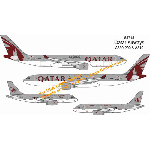 BD55745 1/400 Qatar Airways A330-200~A7-ACJ + A319~A7-HHJ (Double Pack) (Airline)