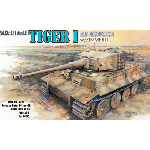 BD7251 1/72 Tiger I (Mid Production) w/Zimmerit