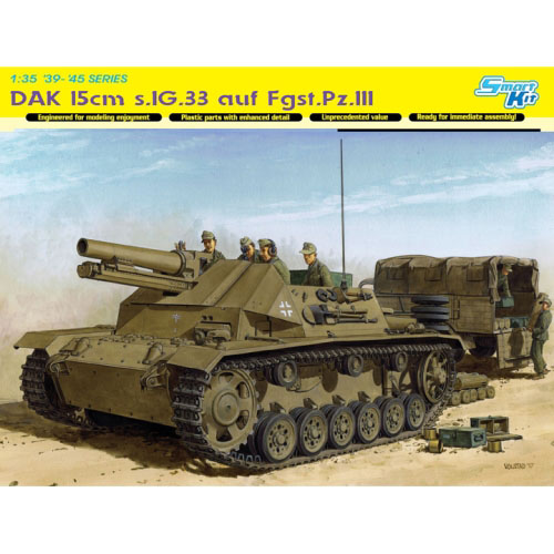 BD6904 1/35 DAK 15cm s.IG.33 auf Fgst.Pz.III - 매직 트랙 포함