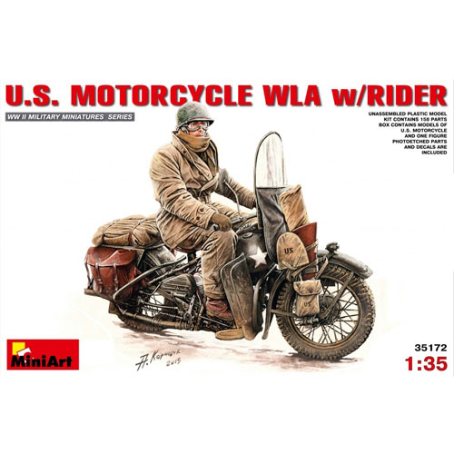 BE35172 1/35 U.S.Motorcycle WLA with Rider