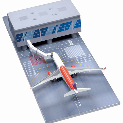 BD56058 1/400 Airport Terminal Section with Sky Service A330-300 (Straight Terminal Section)