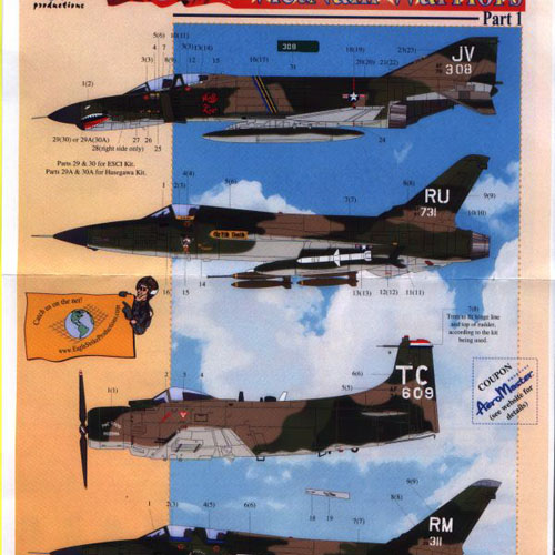 ESP48150 1/48 Best Sellers Viet Nam Warriors Pt 1 (F-4 Phantoms F-105 Thunderchief A-1 Skyraide)
