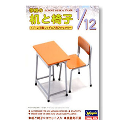 BH62001 1/12 School desk &amp; Chair