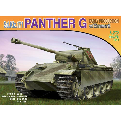 BD7252 1/72 Panther G Early Production w/Zimmerit