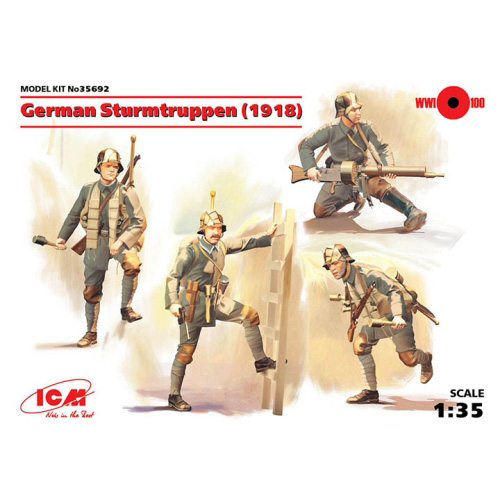 BICM35692 1/35 German Sturmtruppen (1918) (4 figures) (100% new molds)