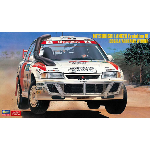 BH20365 1/24 Mitsubishi Lancer Evolution III 1996 Safari Rally Winner