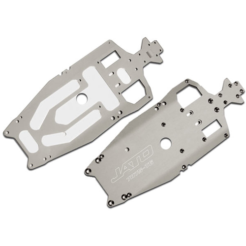 AX5522X Chassis- 7075-T6 aluminum (3mm) (titanium-anodized) (machined- lighter than stock)/ adhesive foam pad (1)