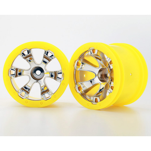 AX7275 Wheels Geode 2.2&#039;&#039; (chrome yellow beadlock style) (12mm hex) (2)