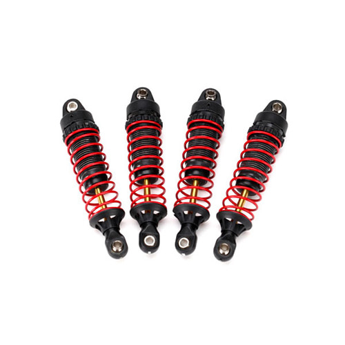 AX7665 Shocks GTR hard-anodized PTFE-coated aluminum with TiN shafts (fully assembled w/ springs) (4)