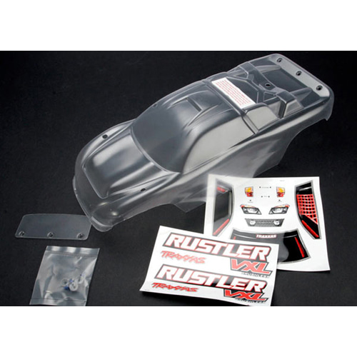 AX3714 Body Rustler (clear requires painting)/window lights decal sheet/ wing and aluminum hardware