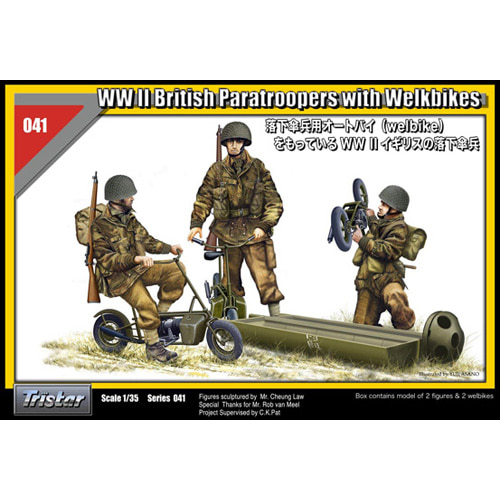 BR35041 1/35 WWII British Paratroopers with Welbikes