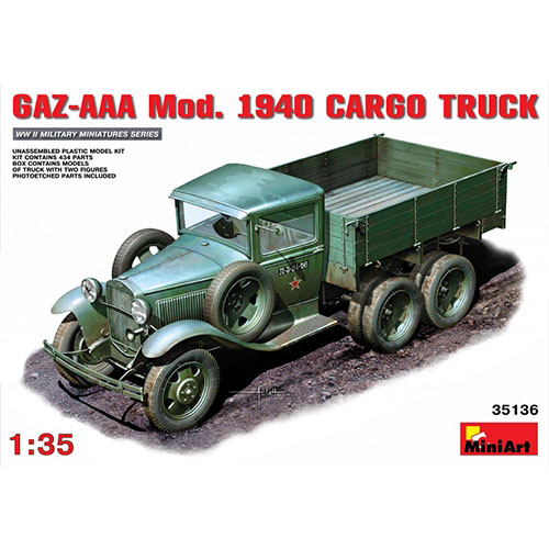 BE35136 1/35 GAZ-AAA Mod. 1940 Cargo Truck(인형 2개 에칭포함)
