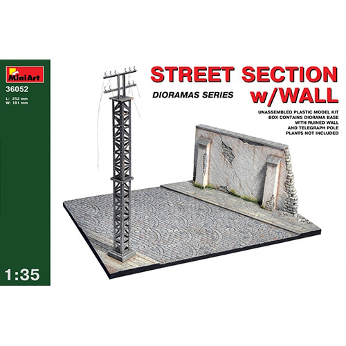 BE36052 1/35 Street Section w/Wall