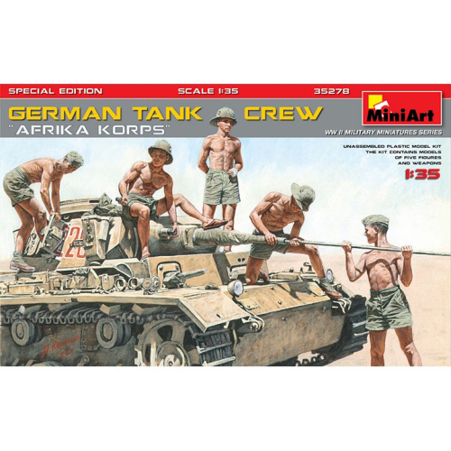BE35278 1/35 German Tank Crew Afrika Korps Special Edition-전차 미포함