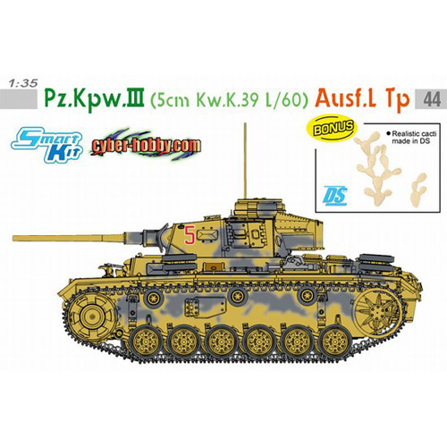 BD6587 1/35 Cyber Hobby Pz.Kpw.III Panzer III 5cm Kw.K.39 L/60 Ausf.L Tp