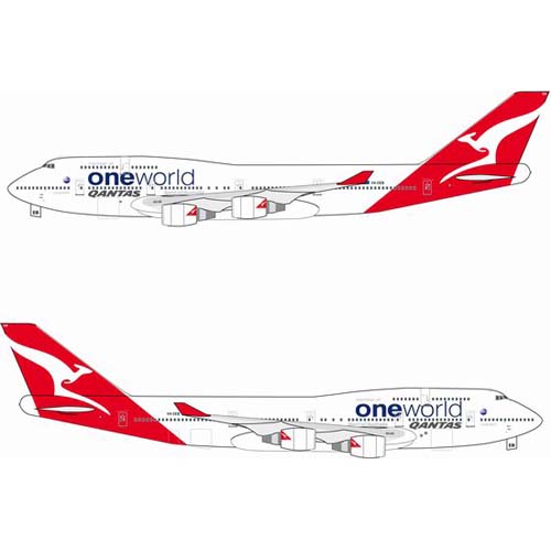 BD55573 1/400 Qantas 747-400 &#039;Oneworld&#039; ~ VH-OEB