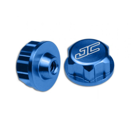 AJ2160-1 JConcepts - Battery hold down Thumb Nut - Blue 4pc. (Fits B4.1 T4.1 B44.a SC10 TLR With JC Battery Brace)