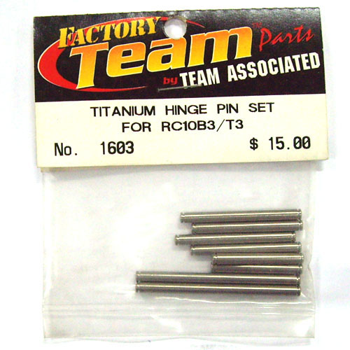 AA1603 TITANIUM HINGE PIN FOR RC10B3/T3