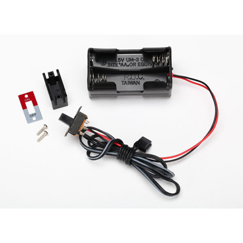 AX3170X Battery holder, 4-cell/ on-off switch