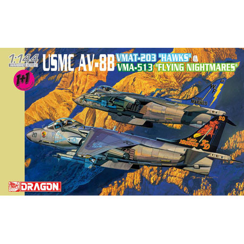BD4617 1/144 USMC AV-8B VMAT-203 Hawks + VMA-513 Flying Nightmares (Twin Pack)