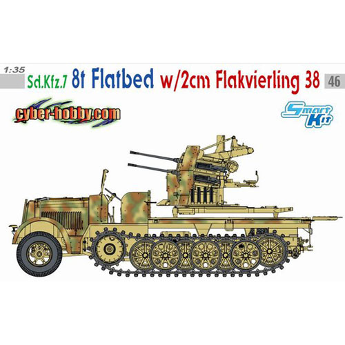 BD6583 1/35 Sd.Kfz.7 8t Halftrack Flatbed w/ 2cm Flak 38