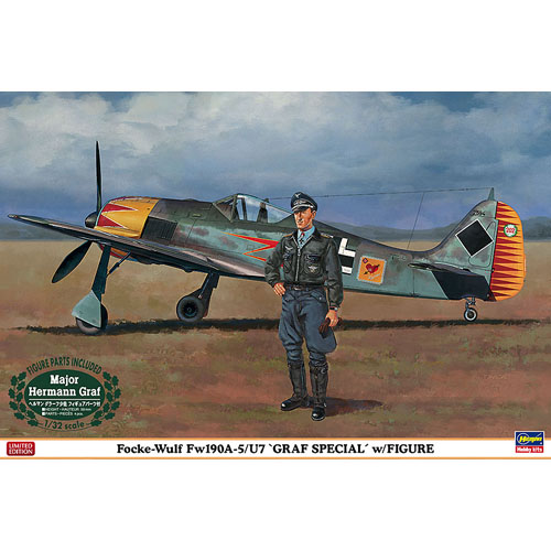 BH08241 1/32 Focke-Wulf Fw190A-5/U7 Graf Special w/Figure