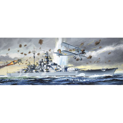 BD7125 1/700 &#039;Sink the Bismarck&#039; May 26-27 1941 - German Bismarck + RN Swordfish